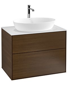 Villeroy und Boch Finion Villeroy und Boch G75100GN 80x60.3cm, Emotion, plaque de recouvrement blanc mat, placage noyer