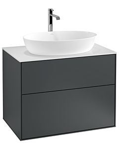 Villeroy und Boch Finion Villeroy und Boch G75100HG 80x60.3cm, Emotion, plaque de recouvrement blanc mat, Midnight Blue Matt Lacquer