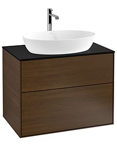 Villeroy und Boch Finion Villeroy und Boch G75200GN 80x60.3cm, emotion, plaque de recouvrement noir mat, placage noyer