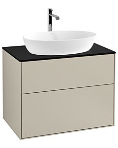 Villeroy und Boch Finion Villeroy und Boch G75200HH 80x60.3cm, Emotion, plaque de finition noir mat, Sand Matt Lacquer