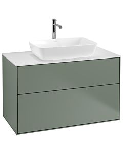 Villeroy und Boch Finion Villeroy und Boch G76100GM 100x60,3cm, Emotion, plaque de finition blanc mat, Olive Matt Lacquer