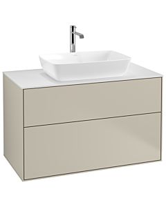 Villeroy und Boch Finion Villeroy und Boch G76100HH 100x60,3cm, Emotion, plaque de finition blanc mat, Sand Matt Lacquer