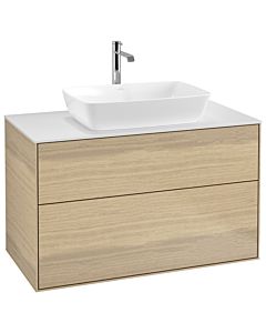 Villeroy und Boch Finion Villeroy und Boch G76100PC 100x60,3cm, Emotion, plaque de finition blanc mat, Oak Veneer