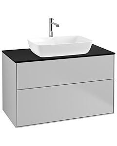 Villeroy und Boch Finion Waschtischunterschrank G76200GJ 100x60,3cm, Emotion, Abdeckplatte black matt, Light grey matt