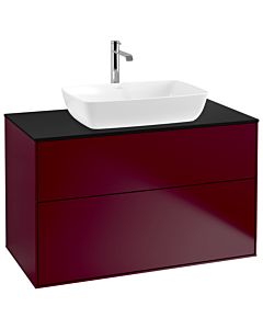 Villeroy und Boch Finion Villeroy und Boch G76200HB 100x60,3cm, Emotion, plaque de finition noir mat, Peony Matt