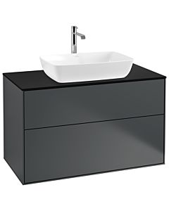 Villeroy und Boch Finion Villeroy und Boch G76200HG 100x60,3cm, Emotion, plaque de finition noir mat, Midnight Blue Matt Lacquer