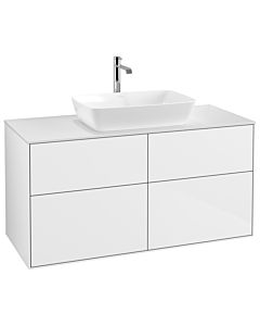 Villeroy und Boch Finion Waschtischunterschrank G79100GF 120x60,3cm, Emotion, Abdeckplatte white matt, Glossy white lacquer