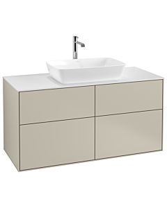 Villeroy und Boch Finion Waschtischunterschrank G79100HH 120x60,3cm, Emotion, Abdeckplatte white matt, Sand Matt Lacquer