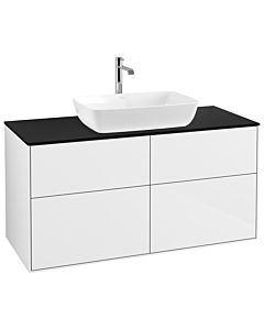 Villeroy und Boch Finion Villeroy und Boch Finion G79200GF 120x60.3cm, Emotion, cover plate black matt, Glossy white lacquer