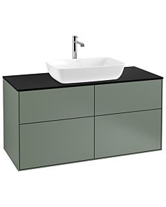 Villeroy und Boch Finion Waschtischunterschrank G79200GM 120x60,3cm, Emotion, Abdeckplatte black matt, Olive Matt Lacquer