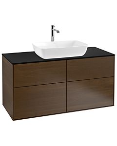 Villeroy und Boch Finion Villeroy und Boch Finion G79200GN 120x60.3cm, Emotion, cover plate black matt, walnut veneer