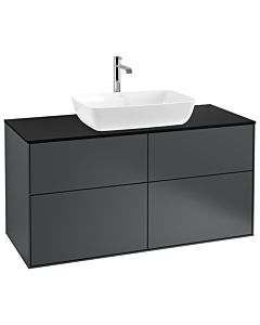 Villeroy und Boch Finion Waschtischunterschrank G79200HG 120x60,3cm, Emotion, Abdeckplatte black matt, Midnight Blue Matt Lacquer