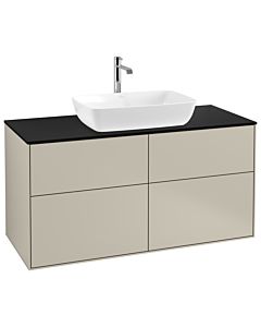 Villeroy und Boch Finion Villeroy und Boch G79200HH 120x60.3cm, Emotion, plaque de finition noir mat, Sand Matt Lacquer