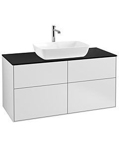 Villeroy und Boch Finion Waschtischunterschrank G79200MT 120x60,3cm, Emotion, Abdeckplatte black matt, White matt lacquer