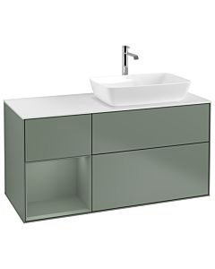 Villeroy und Boch Finion Villeroy und Boch Finion G801GMGM 120cm, cover plate white matt, Emotion, shelves olive matt lacquer, Olive Matt Lacquer