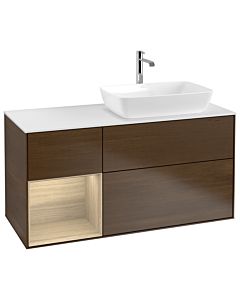 Villeroy und Boch Finion Villeroy und Boch G801PCGN 120cm, plaque de finition blanc mat, émotion, étagères Oak Veneer , placage Oak Veneer