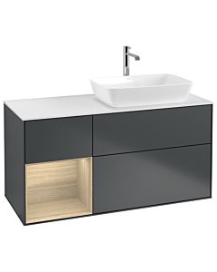 Villeroy und Boch Finion Villeroy und Boch Finion G801PCHG 120cm, cover plate white matt, Emotion, shelves Oak Veneer , Midnight Blue Matt Lacquer