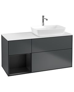 Villeroy und Boch Finion Villeroy und Boch Finion G801PDHG 120cm, cover plate white matt, Emotion, shelves black matt lacquer, midnight Blue Matt Lacquer