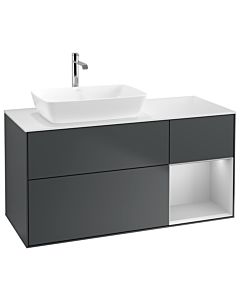 Villeroy und Boch Finion Villeroy und Boch Finion G811GJHG 120cm, cover plate white matt, Emotion, shelves light gray matt lacquer, midnight Blue Matt Lacquer