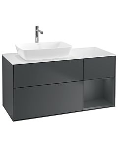 Villeroy und Boch Finion Villeroy und Boch Finion G811HGHG 120cm, cover plate white matt, Emotion, shelves Midnight matt lacquer, Midnight Blue Matt Lacquer