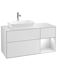 Villeroy und Boch Finion Villeroy und Boch Finion G811MTMT 120cm, cover plate white matt, Emotion, shelves white matt lacquer, white matt lacquer