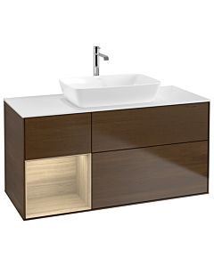 Villeroy und Boch Finion Villeroy und Boch G821PCGN 120cm, plaque de finition blanc mat, emotion, étagères Oak Veneer , placage Oak Veneer