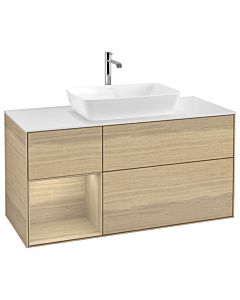 Villeroy und Boch Finion Villeroy und Boch Finion G821PCPC 120cm, cover plate white matt, Emotion, shelves Oak Veneer , Oak Veneer