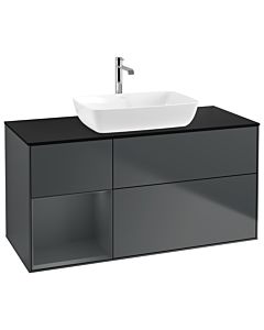Villeroy und Boch Finion Villeroy und Boch Finion G822HGHG 120cm, cover plate black matt, Emotion, shelves Midnight matt lacquer, Midnight Blue Matt Lacquer