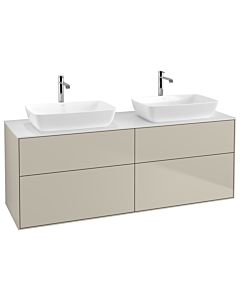 Villeroy und Boch Finion Villeroy und Boch G84100HH 160x60.3cm, Emotion, plaque de finition blanc mat, Sand Matt Lacquer