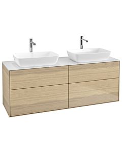 Villeroy und Boch Finion Waschtischunterschrank G84100PC 160x60,3cm, Emotion, Abdeckplatte white matt, Oak Veneer