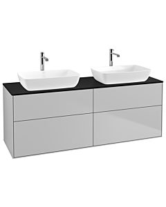 Villeroy und Boch Finion Villeroy und Boch G84200GJ 160x60,3cm, Emotion, plaque de finition noir mat, gris clair mat