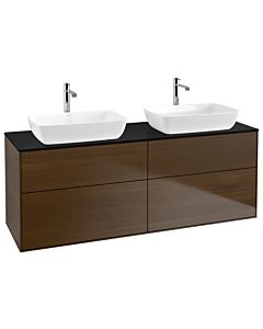 Villeroy und Boch Finion Villeroy und Boch G84200GN 160x60.3cm, Emotion, plaque de finition noir mat, placage noyer