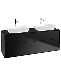 Villeroy und Boch Finion Villeroy und Boch G84200PD 160x60,3cm, Emotion, plaque de finition noir mat, laqué noir mat
