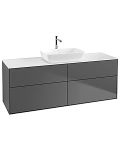 Villeroy und Boch Finion Villeroy und Boch G85100GK 160x60,3cm, Emotion, plaque de finition blanc mat, anthracite mat