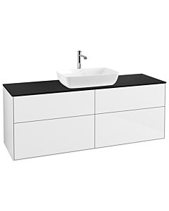 Villeroy und Boch Finion Villeroy und Boch G85200GF 160x60.3cm, Emotion, plaque de finition noir mat, laqué blanc brillant