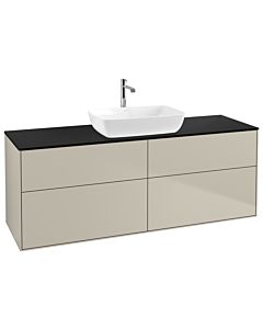 Villeroy und Boch Finion Villeroy und Boch G85200HH 160x60.3cm, Emotion, plaque de finition noir mat, Sand Matt Lacquer