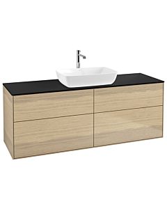Villeroy und Boch Finion Waschtischunterschrank G85200PC 160x60,3cm, Emotion, Abdeckplatte black matt, Oak Veneer