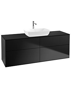 Villeroy und Boch Finion Waschtischunterschrank G85200PD 160x60,3cm, Emotion, Abdeckplatte black matt, Black matt lacquer