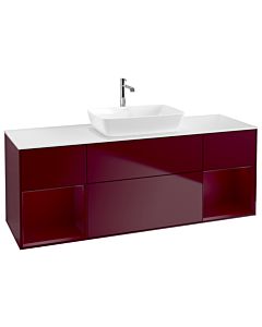 Villeroy und Boch Finion Villeroy und Boch G861HBHB 160cm, couvercle blanc mat, Emotion, étagères Peony laqué mat, Peony Matt