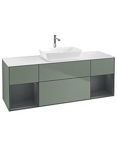 Villeroy und Boch Finion Villeroy und Boch Finion G861HGGM 160cm, cover plate white matt, Emotion, shelves Midnight matt lacquer, Olive Matt Lacquer