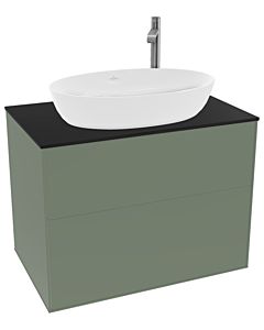 Villeroy und Boch Finion G87200GM 80x60.3cm, Emotion, plaque de recouvrement noir mat, Olive Matt Lacquer