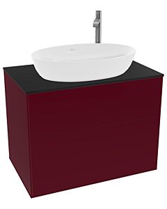 Villeroy und Boch Finion Waschtischunterschrank G87200HB 80x60,3cm, Emotion, Abdeckplatte black matt, Peony Matt