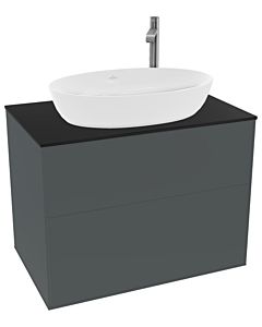 Villeroy und Boch Finion Waschtischunterschrank G87200HG 80x60,3cm, Emotion, Abdeckplatte black matt, Midnight Blue Matt Lacquer