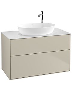 Villeroy und Boch Finion Villeroy und Boch G88100HH 100x60,3cm, Emotion, plaque de recouvrement blanc mat, Sand Matt Lacquer