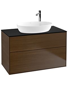Villeroy und Boch Finion Villeroy und Boch Finion G88200GN 100x60.3cm, Emotion, cover plate black matt, walnut veneer