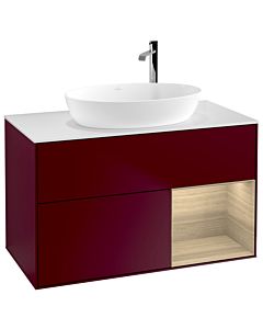 Villeroy und Boch Finion Villeroy und Boch Finion G901PCHB 100cm, cover plate white matt, Emotion, shelves Oak Veneer , Peony Matt