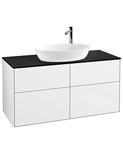 Villeroy und Boch Finion Villeroy und Boch G91200GF 120x60.3cm, Emotion, plaque de finition noir mat, laqué blanc brillant