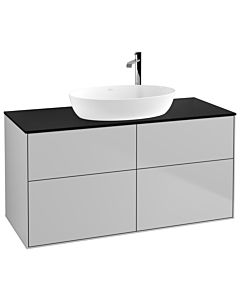 Villeroy und Boch Finion Waschtischunterschrank G91200GJ 120x60,3cm, Emotion, Abdeckplatte black matt, Light grey matt