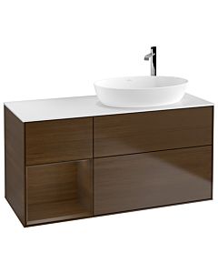Villeroy und Boch Finion Villeroy und Boch Finion G921GNGN 120cm, cover plate white matt, Emotion, shelves Walnut Veneer , Walnut Veneer veneer