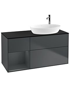 Villeroy und Boch Finion Villeroy und Boch Finion G922HGHG 120cm, cover plate black matt, Emotion, shelves Midnight matt lacquer, Midnight Blue Matt Lacquer